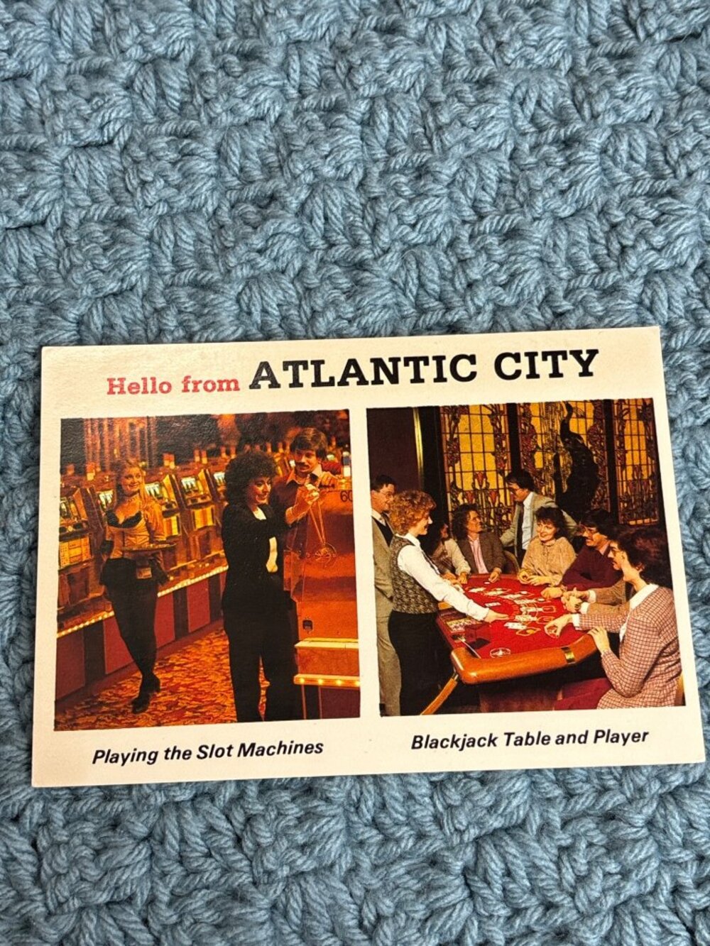 Hello from Atlantic City Postcard
